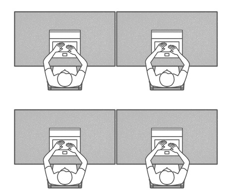 デスク同向式