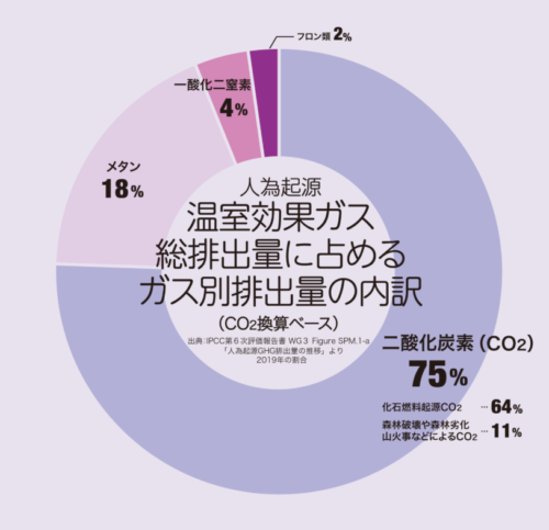温室効果ガス総排出量に占めるガス別排出量
