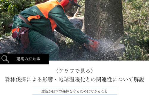 〈グラフで見る〉森林伐採による影響｜地球温暖化との関連性について解説