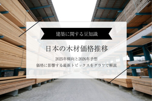 【日本の木材価格推移】2025年傾向と2026年予想、関連ポイントをグラフで解説