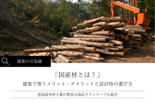 国産材とは?建築で使うメリット・デメリットと設計時の選び方